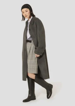 Manteau Marly gris en laine double face