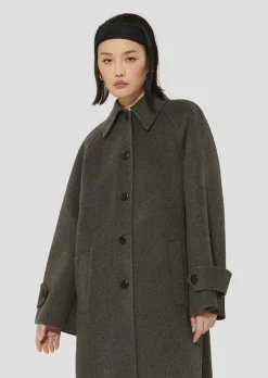 Manteau Marly gris en laine double face