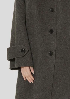 Manteau Marly gris en laine double face