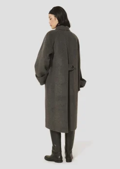 Manteau Marly gris en laine double face
