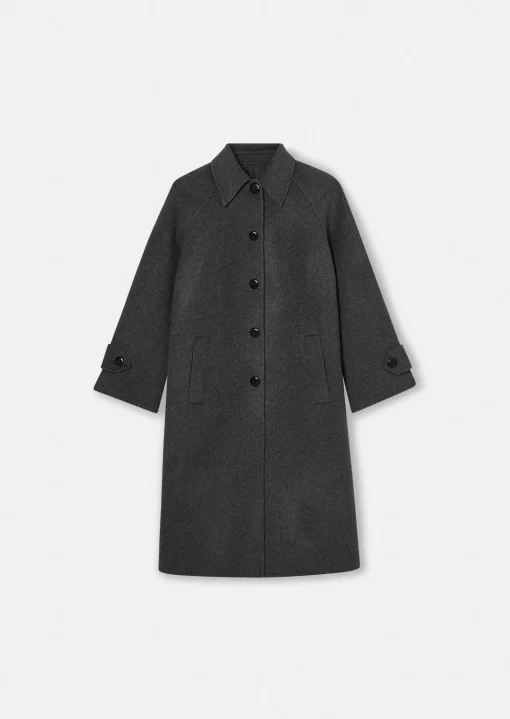 Manteau Marly gris en laine double face