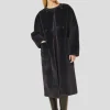 Manteau Marta bleu nuit en fausse fourrure