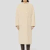 Manteau Marta écru en fausse fourrure