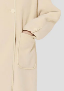 Manteau Marta écru en fausse fourrure