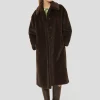 Manteau Melrand marron en fausse fourrure