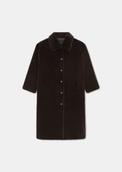 Manteau Melrand marron en fausse fourrure