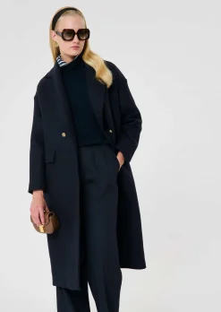 Manteau Milo bleu nuit en laine