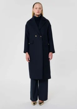 Manteau Milo bleu nuit en laine