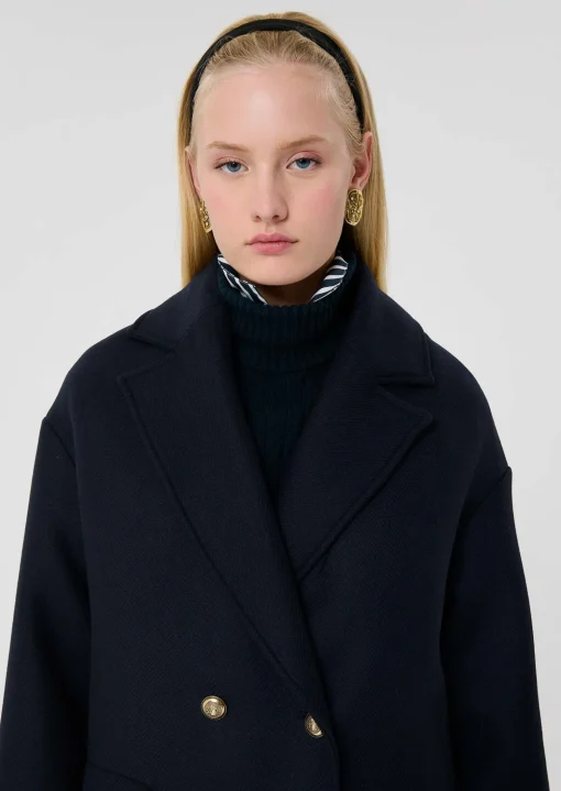 Manteau Milo bleu nuit en laine