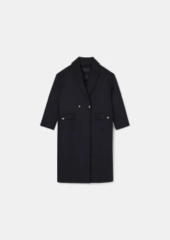 Manteau Milo bleu nuit en laine