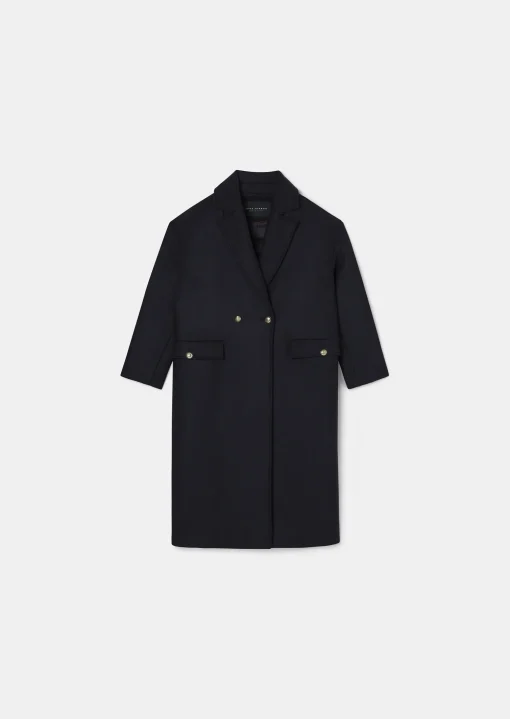 Manteau Milo bleu nuit en laine
