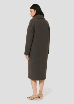 Manteau Milo gris en drap caban