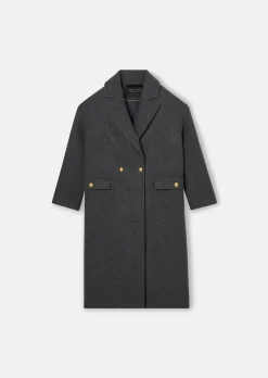 Manteau Milo gris en drap caban
