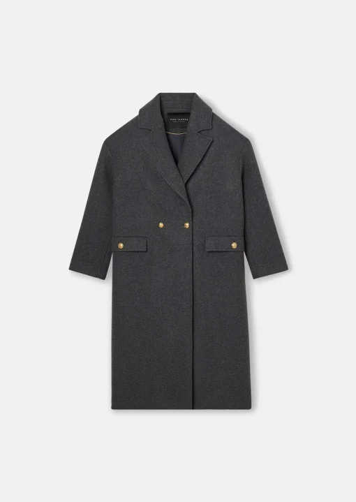 Manteau Milo gris en drap caban