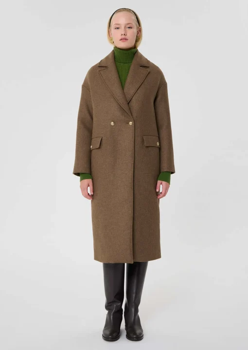 Manteau Milo marron en laine