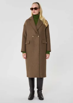 Manteau Milo marron en laine