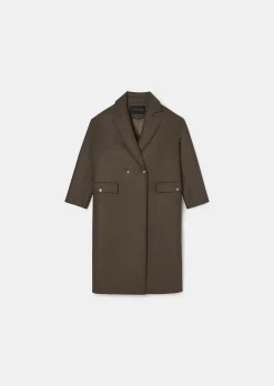 Manteau Milo marron en laine