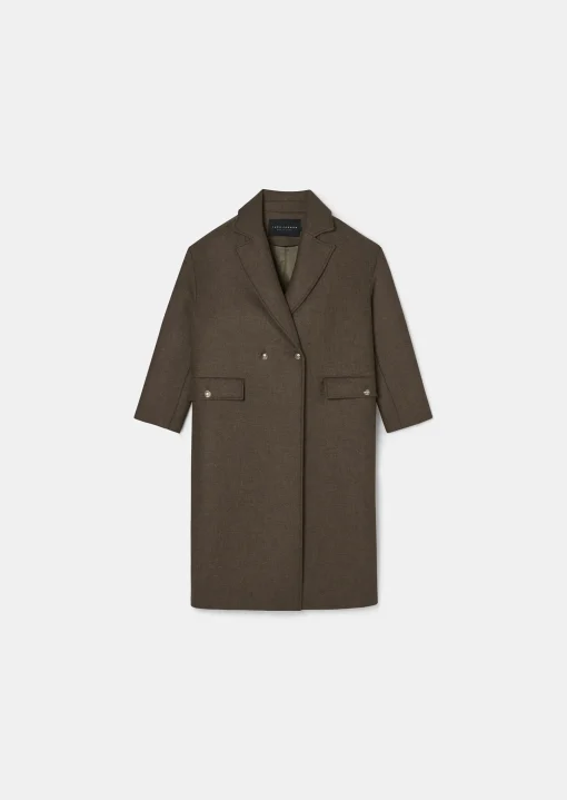 Manteau Milo marron en laine