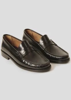 Mocassins Kitty noirs en cuir