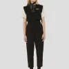 Pantalon Paaso noir en crêpe