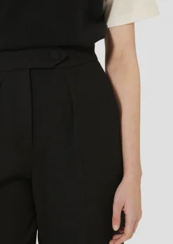 Pantalon Paaso noir en crêpe