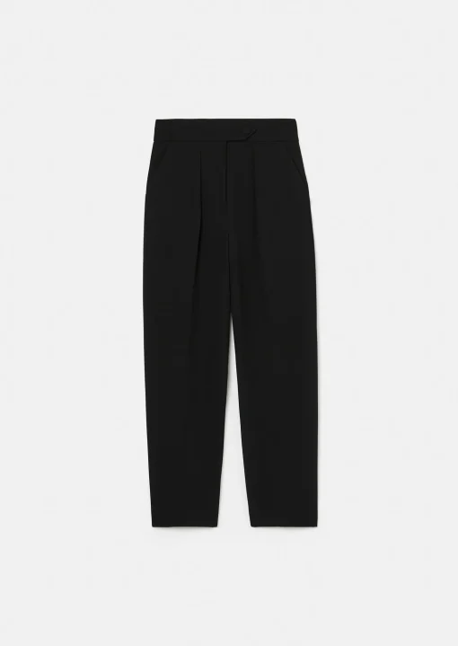 Pantalon Paaso noir en crêpe