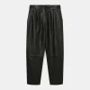 Pantalon Paaso noir en cuir