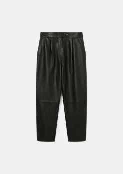 Pantalon Paaso noir en cuir