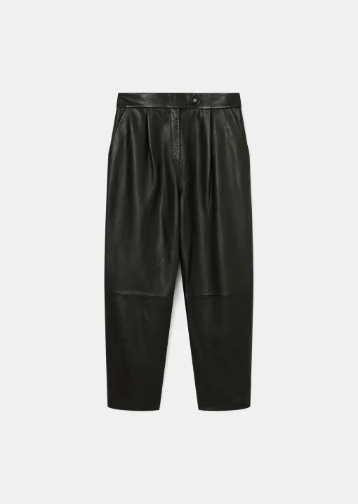 Pantalon Paaso noir en cuir