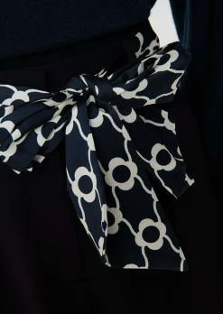 Pantalon Paga bleu nuit en crêpe