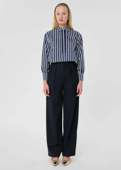 Pantalon Parigi bleu nuit en laine