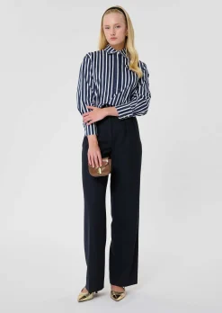 Pantalon Parigi bleu nuit en laine