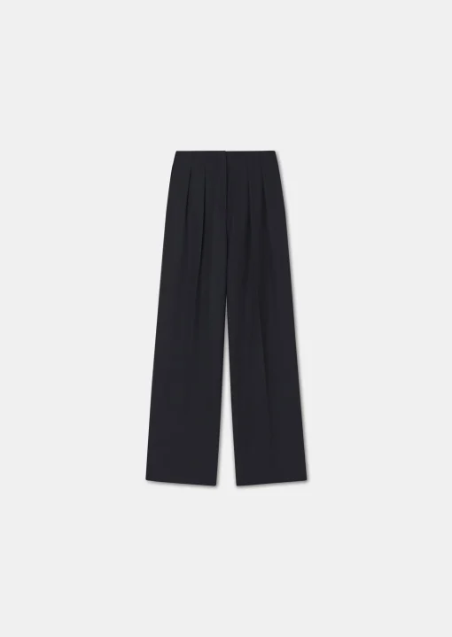 Pantalon Parigi bleu nuit en laine