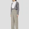 Pantalon Parigi gris à motif prince de galles