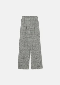 Pantalon Parigi gris à motif prince de galles