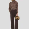 Pantalon Parigi marron en crêpe