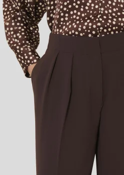 Pantalon Parigi marron en crêpe