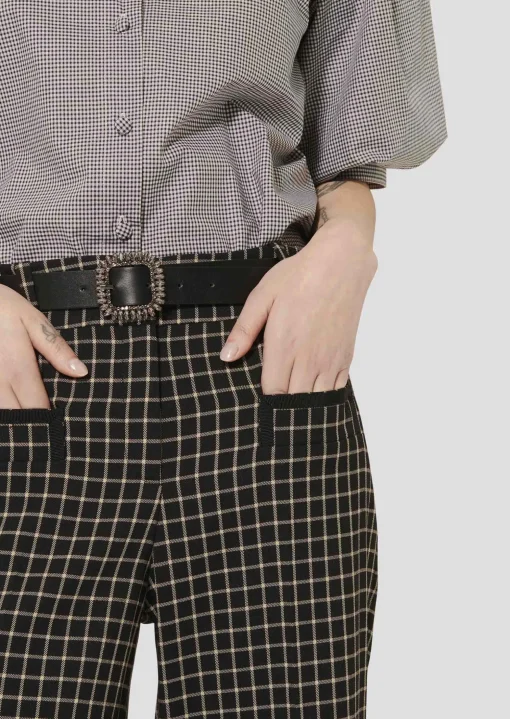 Pantalon Penelope noir à carreaux