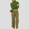 Pantalon Penelope vert en tartan