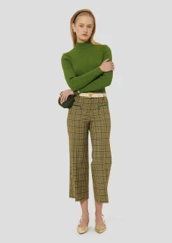 Pantalon Penelope vert en tartan