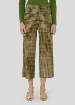 Pantalon Penelope vert en tartan