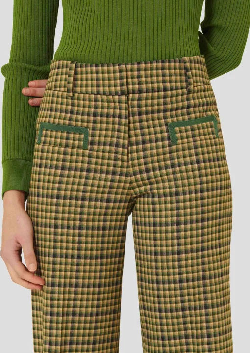 Pantalon Penelope vert en tartan