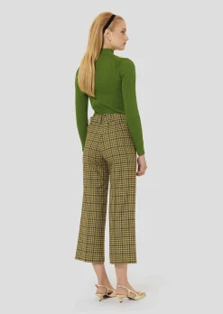 Pantalon Penelope vert en tartan