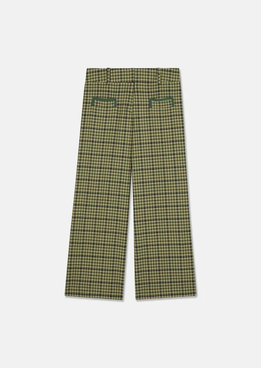 Pantalon Penelope vert en tartan