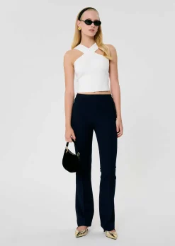 Pantalon Peyton bleu nuit en toile double