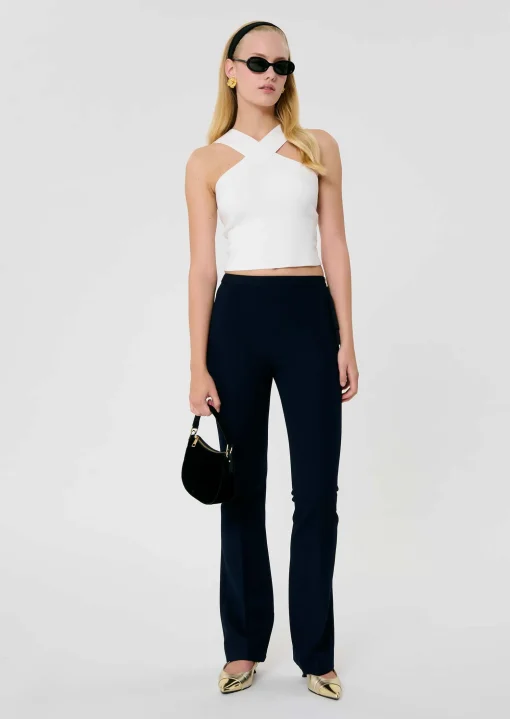 Pantalon Peyton bleu nuit en toile double