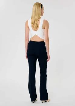 Pantalon Peyton bleu nuit en toile double