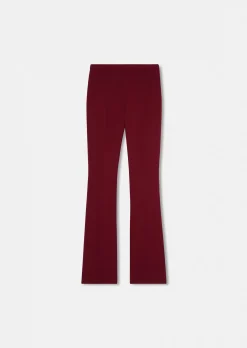 Pantalon Peyton bordeaux en toile double