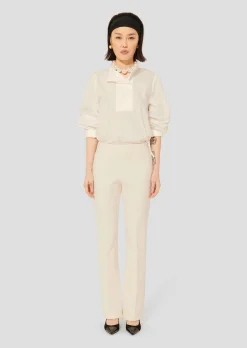 Pantalon Peyton écru en toile double