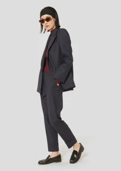 Pantalon Philippa bleu nuit en flanelle